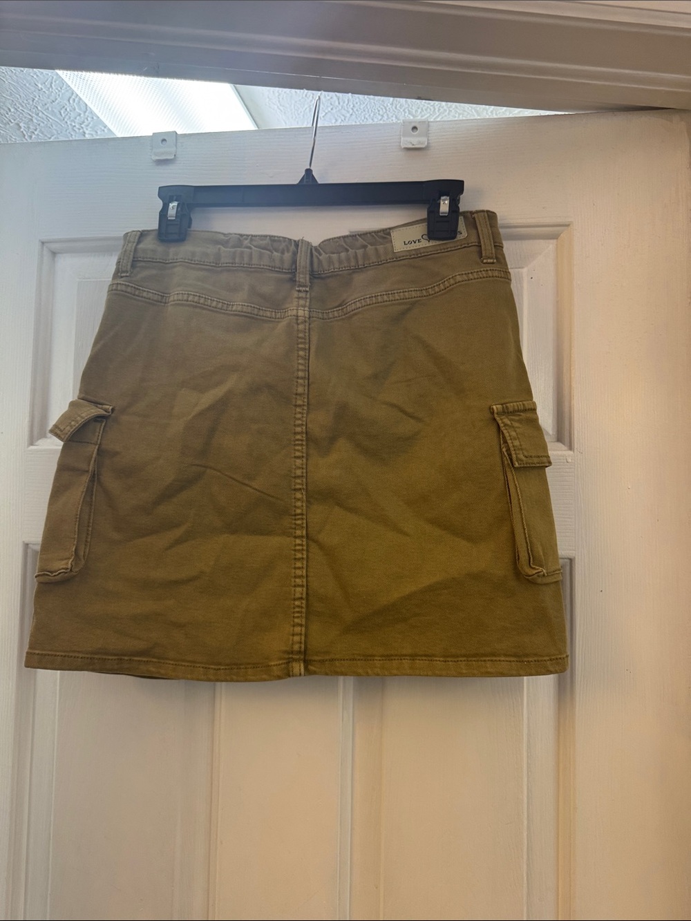 Olive Utility Mini Skirt - Picture 2 of 5